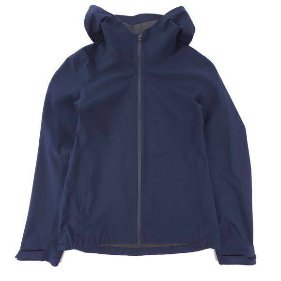 NEW Uniqlo Blocktech Parka Gorpcore Hoodie Rain Jacket Minimal Outdoor Navy Blue - Picture 1 of 11